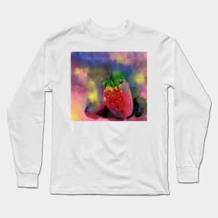 Strawberry Watercolor Long Sleeve T-Shirt